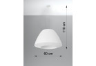 Żyrandol Sollux Ligthing Bella, 60cm, E27 3x60W, білий