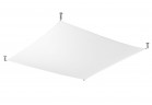 Plafon Sollux Ligthing Luna 4, 140x140cm, G13 6x18 W, білий/хром