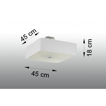 Żyrandol Sollux Ligthing Lokko 1, квадратний, 45x45cm, E27 5x60W, білий