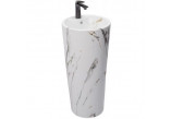 Rea Blanka Marble умивальник 36x36x84 cm вільностоячий кругла imitacja kamienia