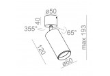 Reflektor LED AQForm PET next, 60mm, 3000K, білий/золотий структуральний