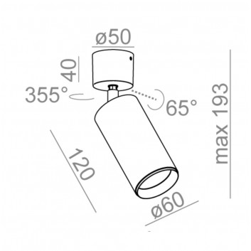 Reflektor LED AQForm PET next, 60mm, 3000K, білий/золотий структуральний