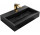 Умивальник на стільницю Rea Goya Black, 60x37cm, без переливу, отвір для змішувача, чорний мат.