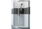 Кабіна 1/4 круга Huppe Classics 2, 800x800mm, двері розсувні, висота 2000mm, ширина входу 400mm, Anti-Plaque, срібний матовий profil