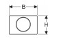 Кнопка uruchamiający Geberit Sigma20, do spłukiwania dwudzielnego, чорний/чорний мат.