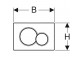Кнопка uruchamiający Geberit Sigma20, do spłukiwania dwudzielnego, чорний/чорний мат.