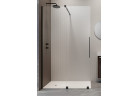 Двері розсувні walk-in Radaway Furo Black, ліве, з стінкою, 140x200cm, скло прозоре, profil чорний