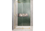 Двері розсувні walk-in Radaway Furo Gold, ліве, з стінкою, 130x200cm, скло прозоре, profil золотий