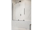 Ширма для ванни Radaway Furo Black PND II 180, лівий, скло прозоре, 180x150cm, przesuwny, profil чорний