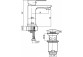 Змішувач для умивальника Valvex Loft, підлогова, висота 143mm, кран 112mm, клапан click-clack, хром