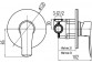 Змішувач душовий Valvex Sigma, прихований, одноважільний, хром