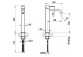 Змішувач для умивальника Gessi Trame, підлогова, висота 305mm, długa кран, клапан automatyczny, хромована сталь