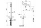 Змішувач для умивальника Gessi Cesello, підлогова, висота 305mm, długa кран, клапан automatyczny, хромована сталь