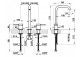 Змішувач для раковини на 3 отвори Gessi Meccanica, підлогова, висота 273mm, без пробки, хромована сталь