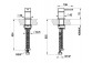 Змішувач раковинний Gessi Meccanica, підлоговий, хромована сталь