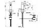 Змішувач для біде Gessi Meccanica, підлогова, висота 159mm, клапан automatyczny, хромована сталь