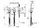 Змішувач для ванни на 3 отвори Gessi Bath316, підлогова, do łączenia з наповнюванням przez переливання, душовий комплект, хромована сталь