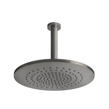 Верхній душ Gessi Shower316, кругла, 355mm, regulowana, з тримачем ściennym 500mm, хромована сталь