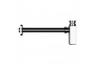 Сифон раковинний Gessi, 1 1/4", квадратний, Black Metal Brushed PVD