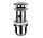 Клапан click-clack Gessi, раковинний, z переливом, Black Metal Brushed PVD