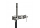 Змішувач душовий Gessi Shower316, прихований, 2 виходи wody, душовий комплект, чорний мат.