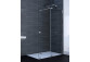 Двері душові walk-in Huppe Xtensa pure, розсувні, 120-140cm, stabilizator skośny, кріплення праве, Anti-Plaque, profil чорний