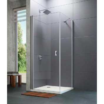 Розпашні двері Huppe Design pure чотирикут., 800mm, універсальні, Anti-Plaque, profil хром eloxal
