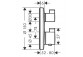 Термостатичний змішувач душовий Hansgrohe Ecostat S, прихований, 2 виходи wody, чорний мат.