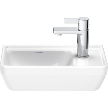 Навісний умивальник Duravit D-Neo, 60x44cm, z переливом, отвір для змішувача, біла