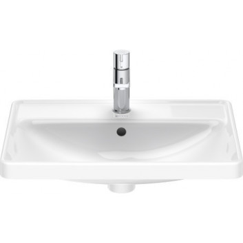 Навісний умивальник Duravit D-Neo, 45x35cm, без переливу, отвір для змішувача, біла