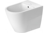 Біде підлогове Duravit D-Neo Rimless, 65x37cm, z переливом, отвір для змішувача білий