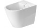 Біде підлогове Duravit D-Neo Rimless, 65x37cm, z переливом, отвір для змішувача білий