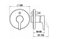 Змішувач ванно-душовий Laufen Val, прихований, 2 виходи wody, ogranicznik temperatury, хром