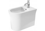 Навісне біде Duravit White Tulip, 54x37cm, z переливом, отвір для змішувача, білий