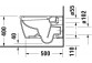 Раковина туалетна навісна Duravit White Tulip Rimless, 54x37cm, bez rantu spłukującego, кріплення Durafix, HygieneFlush, біла