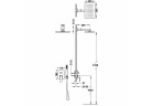 Душовий комплект Tres Slim Exclusive, прихований, Rapid-Box, 2 виходи wody, верхній душ 300x200mm, чорний мат.