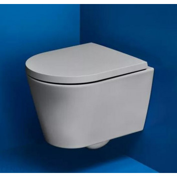 Підвісний унітаз WC Laufen Kartell by Laufen, 49x37cm, rimless, заокруглена, білий