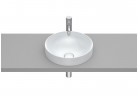 Умивальник на стільницю Roca Inspira Round, 37cm, cienkościenna, без переливу, Fineceramic, перлинний