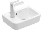 Мала навісний умивальник Villeroy&Boch O.novo, 36x25cm, z переливом, отвір для змішувача, AntiBac, CeramicPlus, Weiss Alpin