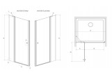 Двері для ніши Radaway EOS II DWJ 120, ліве, 120x195cm, скло прозоре, profil хром