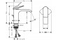 Змішувач для умивальника Hansgrohe Vivenis, підлогова, одноважільний, висота 139mm, комплект, набір зливний, хром