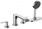 Змішувач для ванни на 4 отвори Hansgrohe Vivenis, установка від краю ванни, sBox, 2 виходи wody, хром