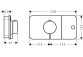 Модуль термостатичний Axor One, прихований, 1 odbiornik wody, зовнішній компонент, чорний мат.