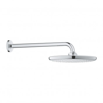 Верхній душ Grohe Tempesta 250, кругла, 1 strumień, тримач настінні 380mm, хром