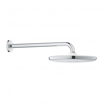 Верхній душ Grohe Tempesta 250, кругла, 1 strumień, тримач настінні 380mm, хром