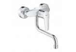 Змішувач для кухонних раковин Grohe Eurosmart, на стінку, DN 15, obracana кран 216mm, хром