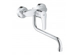 Змішувач для кухонних раковин Grohe Eurosmart, на стінку, DN 15, obracana кран 150mm, хром