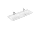 Меблевий умивальник подвійна Villeroy & Boch Subway 3.0, 130x47cm, без переливу, 2 otwory na armaturę, Weiss Alpin CeramicPlus