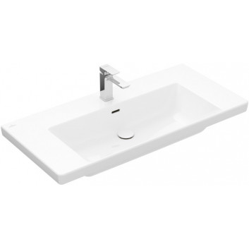 Меблевий умивальник Villeroy & Boch Subway 3.0, 130x47cm, z переливом, otwór na armaturę, Weiss Alpin