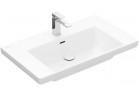Меблевий умивальник Villeroy & Boch Subway 3.0, 80x47cm, z переливом, otwór na armaturę, Weiss Alpin CeramicPlus